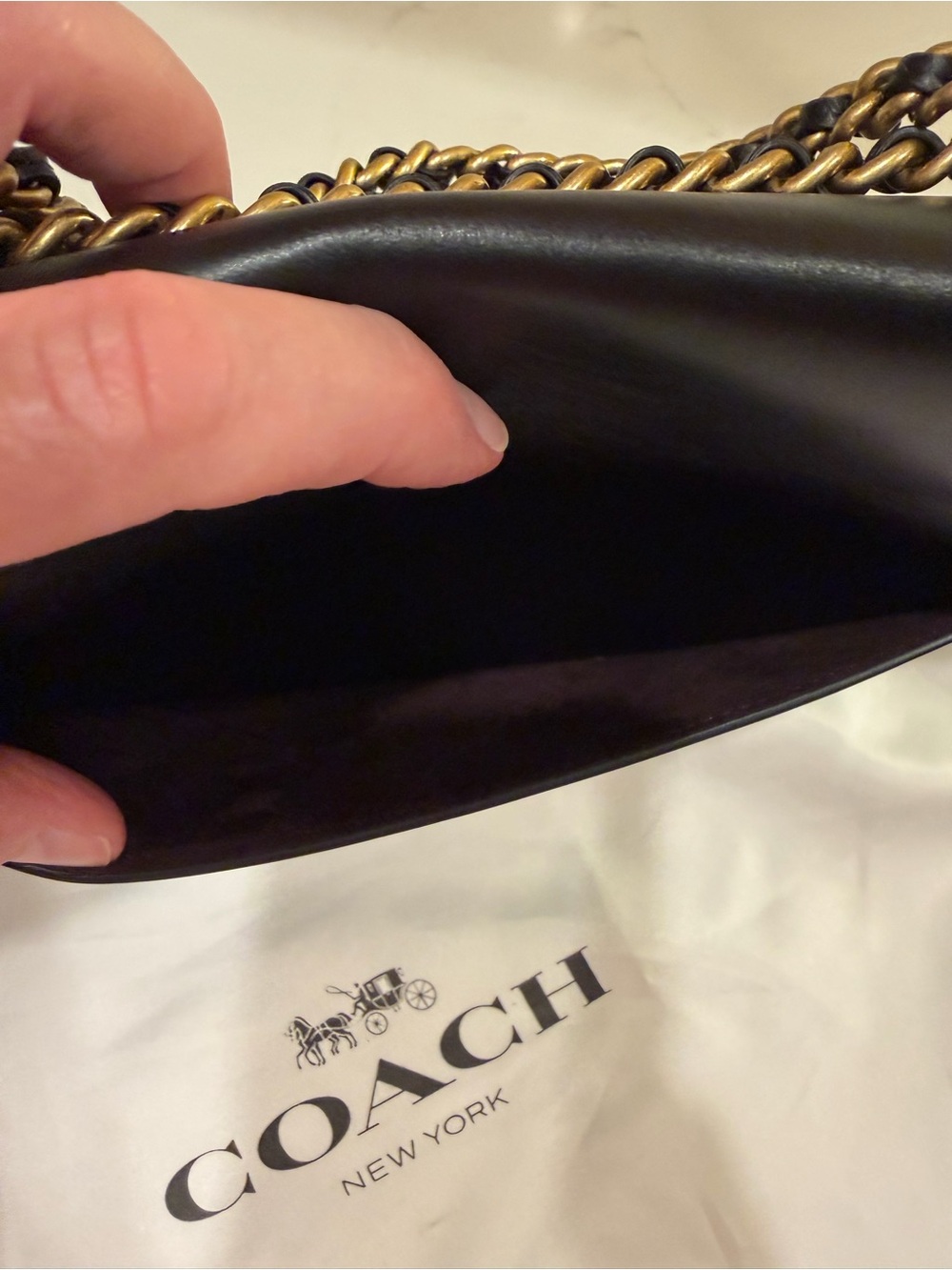 Coach Parker Black leather shoulder bag 76530, Brand New Condition! - Picture 11 of 16